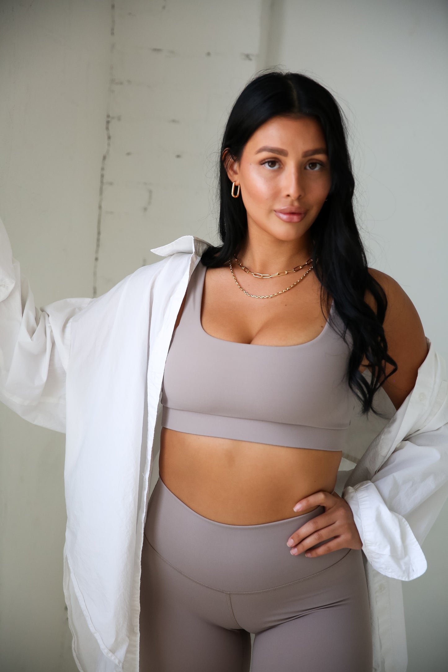 Vida Dream Wide Scoop Bra (Stone)